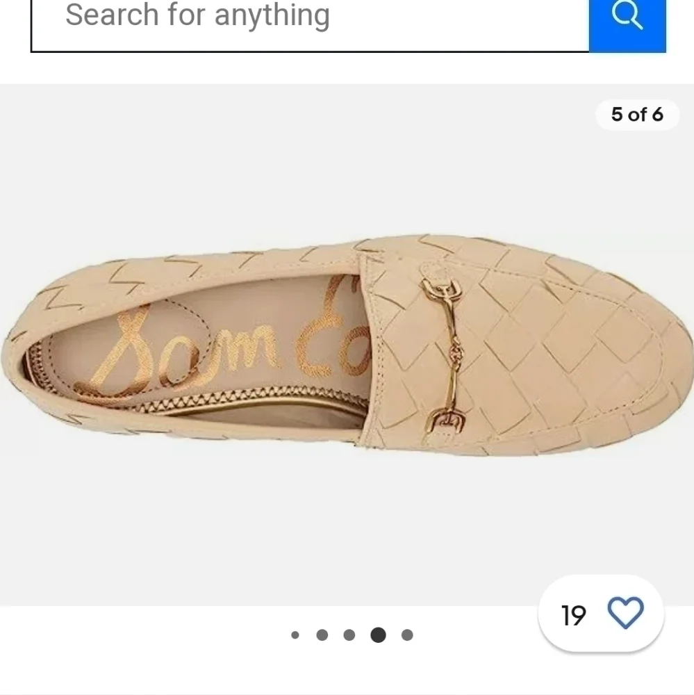 Sam Edelman Loraine Woven Loafer EGGSHELL Size 7.5